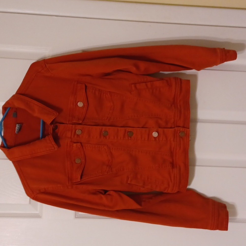 Soho By NY&CO, sz M, Harvest Sienna, Denim Jean Jacket. 4 Pockets.